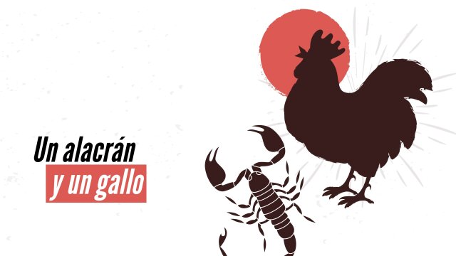 Un alacrán y un gallo