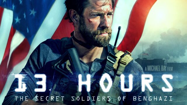 Promotional image for war movie 13 Hours: The Secret Soldiers of Benghazi
