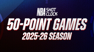 NBA Shot Clock: 50-Point Games 2025-26 Season