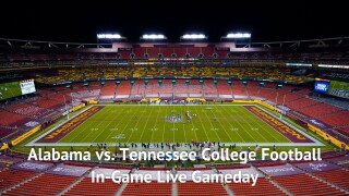 Alabama vs. Tennessee College Football In-Game Live Gameday