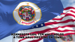 Minnesota Gov. Tim Walz Holds a Town Hall Meeting in Iowa