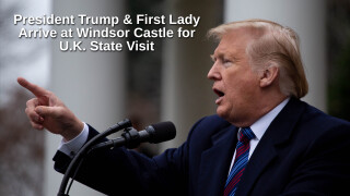 President Trump & First Lady Arrive at Windsor Castle for U.K. State Visit