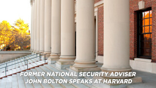Former National Security Adviser John Bolton Speaks at Harvard