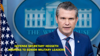 Defense Secretary Hegseth Address to Senior Military Leaders